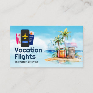 Sommarsemester Passflyg Flygplan Visitkort