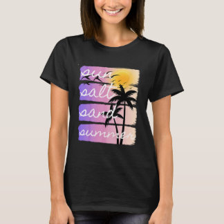 Sommarsemester Salt Sol Sand Solnedgång Kryssning T Shirt