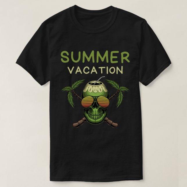 Sommarsemester Tropisk Skalle T Shirt (Design framsida)