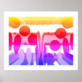 Sommarsemester vid strandkonst poster