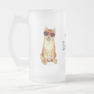 Sommarshiba Inu Frostat Ölglas