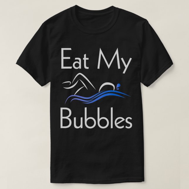 Sommarsimning Eat My Bubbles Swim Apparel T Shirt (Design framsida)