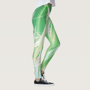 Sommarsjäl Palmträdsblad Ljust Grönt Leggings