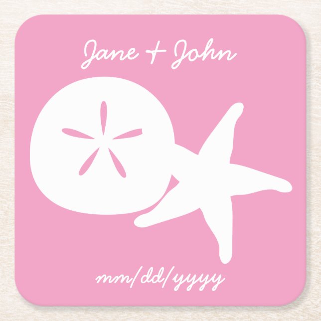 Sommarsjöceller i Petal Rosa Papper Underlägg (Framsidan)