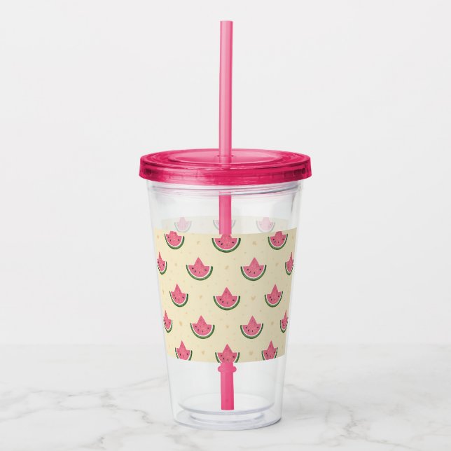 Sommarskakare av Rosa Watermelons - 16 oz Take Away Mugg (Framsida)