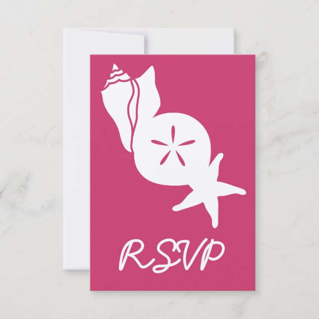 Sommarskal i hallonsvar RSVP-kort OSA Kort (Framsida)