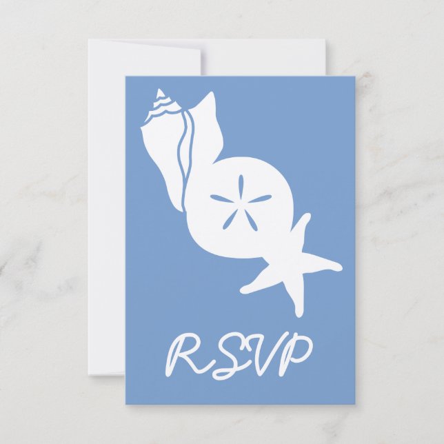 Sommarskal i Periwinkle RSVP-kort OSA Kort (Framsida)