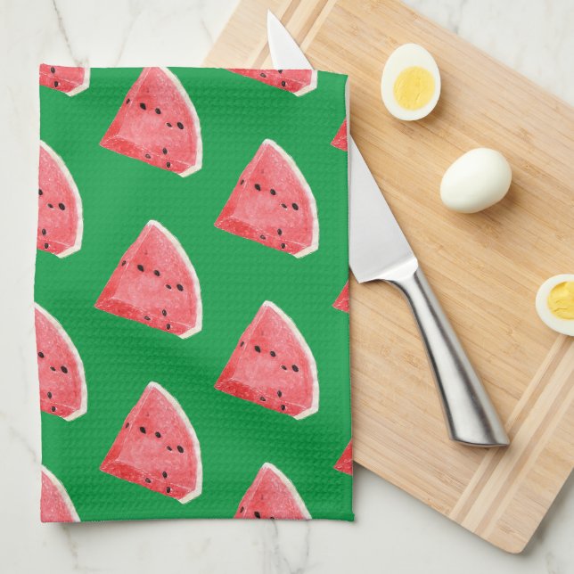 Sommarskivor av vattenmelon Mönster  Kökshandduk (Vikt i Fjärdedel)