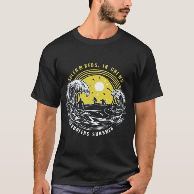 Sommarskjorta, Beach t-shirt Design. (Framsida)