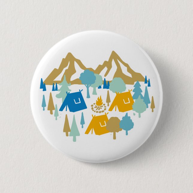 Sommarskog Camping Button Knapp (Framsida)
