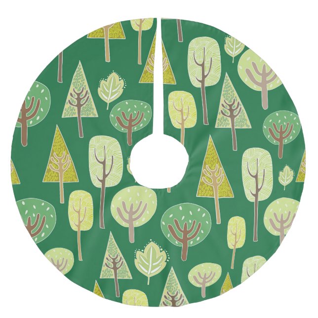 Sommarskog: Naturinspirerad design Julgransmatta Borstad Polyester (Framsidan)