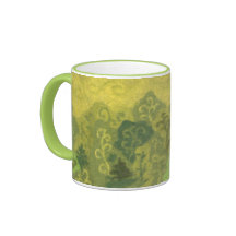 Sommarskog, yllemålning, träd grönt och gult