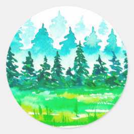 Sommarskogliggande Runt Klistermärke