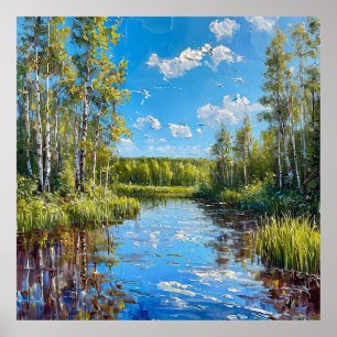Sommarskogs väggkonst Naturdekoration Present