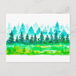 Sommarskogslandskap. Vykort