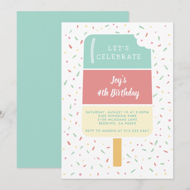 Sommarskoj Inbjudningar (Fram/baksida)