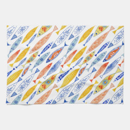 Sommarskolan i Fish Tea Towel Kökshandduk