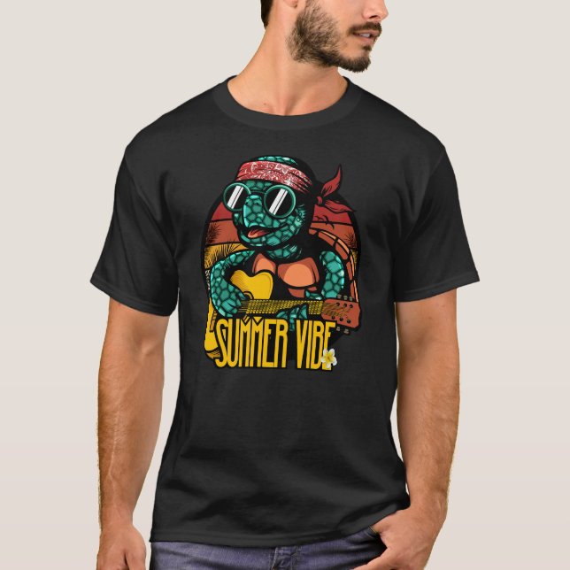 sommarsköldpadda t shirt (Framsida)
