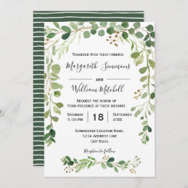 Sommarskugga | Bröllopsinbjudan för vattenfärg Inbjudningar