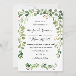 Sommarskugga | Bröllopsinbjudan för vattenfärg Spara Datumet