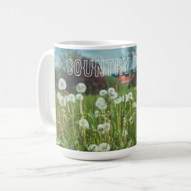 Sommarskugga med dandelioner kaffemugg (Framsida vänster)