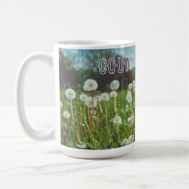 Sommarskugga med dandelioner kaffemugg