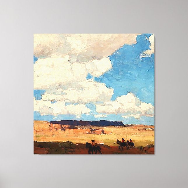 “Sommarskyar” västerländsk konst av Edgar Payne Canvastryck (Framsida)