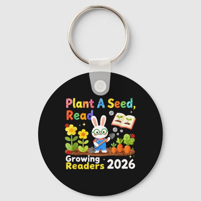 Sommärsläsning 2026 Plantera Ett Frö Läs Växande Nyckelring (Framsida)