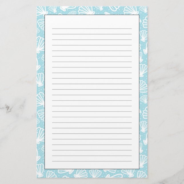 Sommarsnäckamönster Brevpapper (Framsida)
