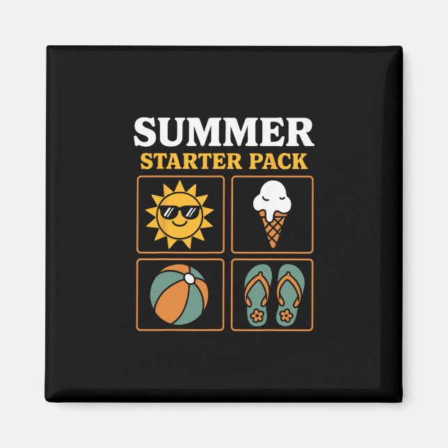 Sommarsnartorpssolflippflopp Ll Och Glass Magnet (Framsidan)