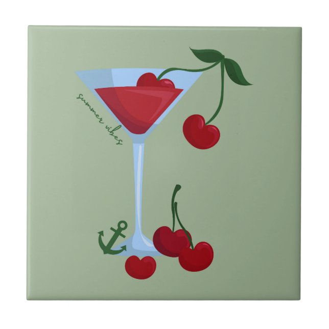 Sommarsnurr Cherry Kakelplatta (Framsidan)