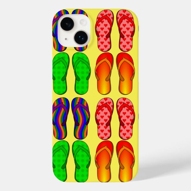 Sommarsnurr, färgglada flip-flops (Baksida)