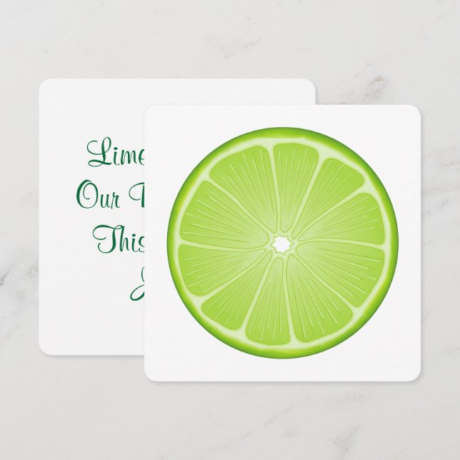 Sommarsocker Limeade-fest  Inbjudningar (Fram/baksida)