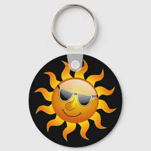 Sommarsol roliga Keychain Nyckelring