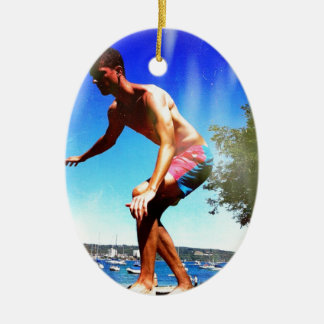 Sommarsol Slacklining Julgransprydnad Keramik