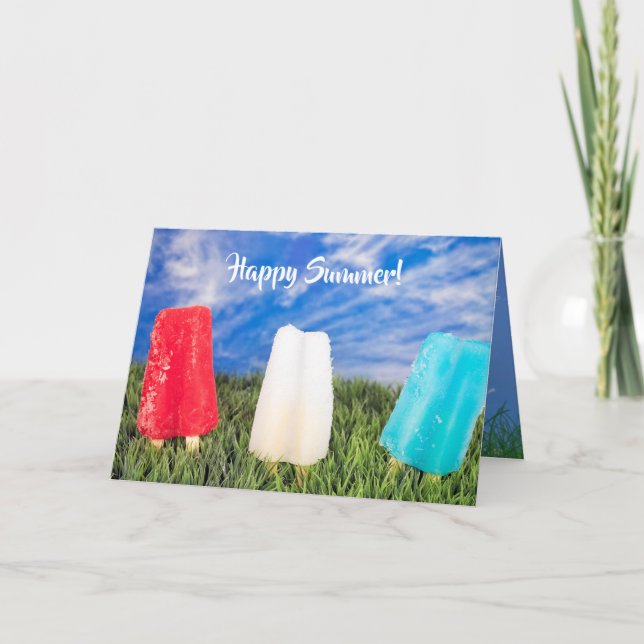 Sommarsoldat popsikler på gräs kort (Framsida)
