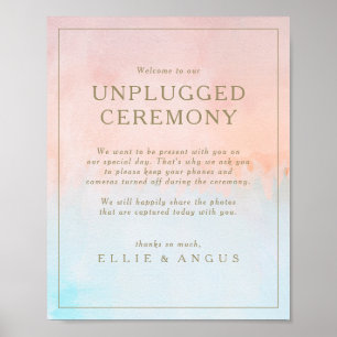 Sommarsolens vattenfärg utan pluggning Ceremonisk Poster