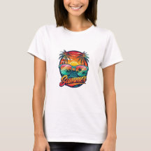 Sommarsolglasögon T-Shirt - Tropical Sunset Reflec