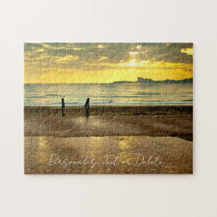 Sommarsolnedgång Beach Seaside Landscape Personlig Pussel