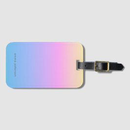 Sommarsolnedgång i strålningen och Namn Bagagebricka