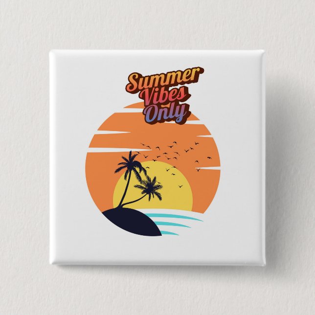 Sommarsolnedgång Knapp (Framsida)