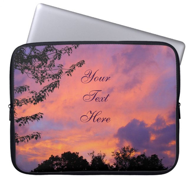 Sommarsolnedgång Laptop sleeve *Personalisera* (Framsidan)