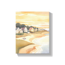 Sommarsolnedgång | Martha's Vineyard Akvarell