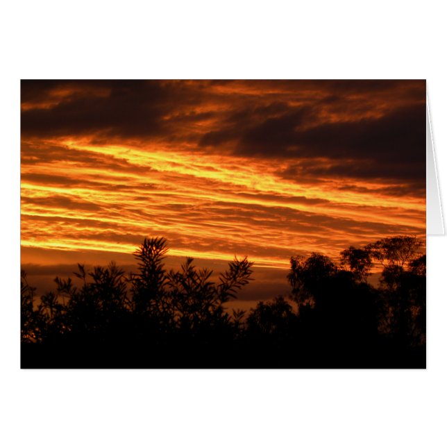 Sommarsolnedgången i Canberra Hälsningskort (Framsidan Horizontal)