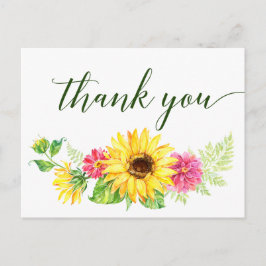 Sommarsolros Tack Vykort