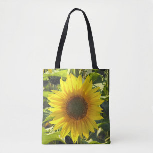 Sommarsolros tryckt Tote Bag Tygkasse
