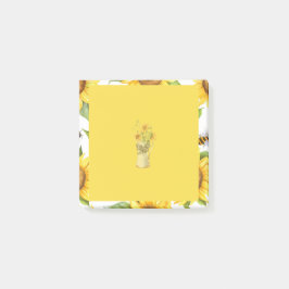 Sommarsolrosblomma Post-it Block