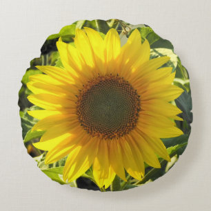 Sommarsolrosrunda Pillow Rund Kudde