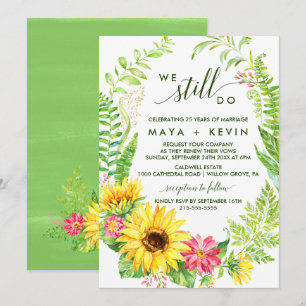 Sommarsolrossans Vow Renewal Inbjudningar