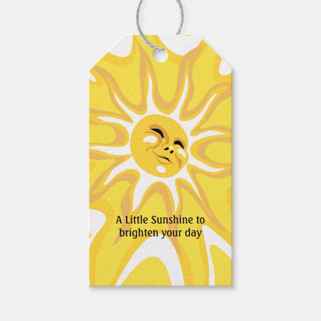 Sommarsolskenans Tack Gift-Märkre Presentetikett (Framsidan)